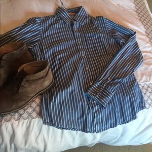 Hollister Blue striped button down
